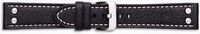 Horlogeband Universeel 683.01 Leder Zwart 24mm - thumbnail
