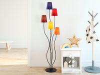 Staande lamp BONOBO 5 lampen multi kleuren - thumbnail