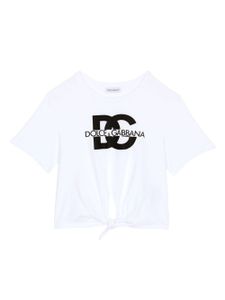 Dolce & Gabbana Kids t-shirt à imprimé DG - Blanc