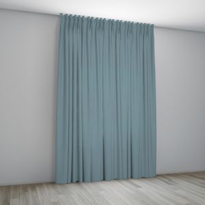 Overgordijn Parijs oud blauw Coupage