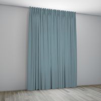 Overgordijn Parijs oud blauw Coupage