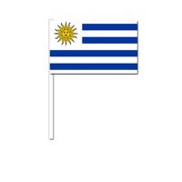 Zwaaivlaggetjes Uruguay 12 x 24 cm - thumbnail