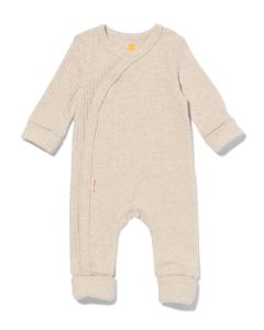 HEMA Newborn Meegroei Boxpakje Rib Bamboe Met Stretch Zand (zand)