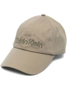 Calvin Klein casquette en coton à logo brodé - Vert