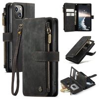 iPhone 14 Caseme C30 Multifunctioneel Portemonnee Hoesje - Zwart