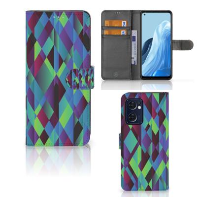 OPPO Find X5 Lite | Reno 7 5G | Book Case | Abstract Green Blue