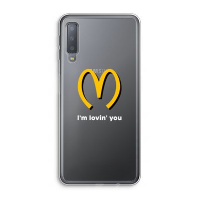 I'm lovin' you: Samsung Galaxy A7 (2018) Transparant Hoesje