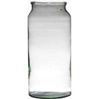 Bellatio design Vaas - gerecycled glas - 19 x 39 cm   -