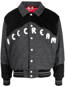 ICECREAM veste teddy à logo brodé - Gris