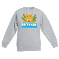 Sweater grijs voor kinderen met Kitty Cat - thumbnail