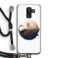 Yin Yang Wolves: Samsung Galaxy J8 (2018) Transparant Hoesje met koord