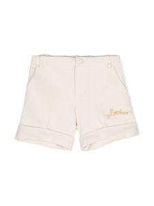 Moschino Kids short en jersey à logo brodé - Tons neutres