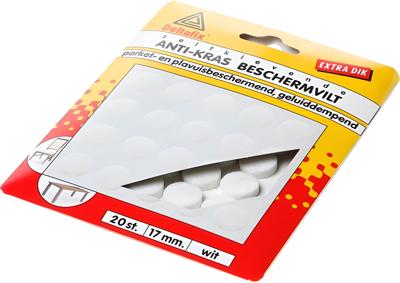 Anti-krasvilt rond 17mm wit 20st - Deltafix