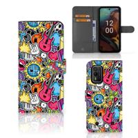 Nokia XR21 | Wallet Case | met Pasjes | Punk Rock