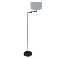 Steinhauer VloerlampBella zwart met lichtblauwe kap - 3893ZW