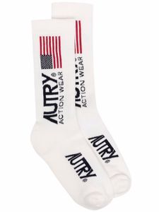 Autry chaussettes à logo imprimé - Blanc