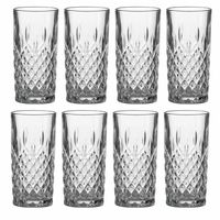 LAV longdrink/water/drinkglazen Odin - gedecoreerd glas - 12x stuks - 350 ml