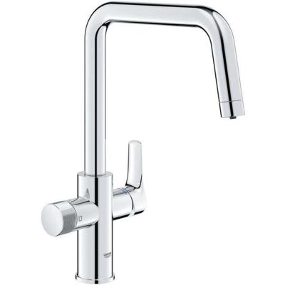 Keukenfilterkraan - Chroom - Waterfiltratie - Hoge U-vormige uitloop - 150° draaibaar - GROHE Blue Pure Start - 30595000