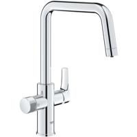 Keukenfilterkraan - Chroom - Waterfiltratie - Hoge U-vormige uitloop - 150° draaibaar - GROHE Blue Pure Start - 30595000 Keukenfilterkraan - Chroom - Waterfiltratie - Hoge U-vormige uitloop - 150° draaibaar - GROHE Blue Pure Start - 30595000