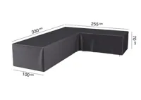 AeroCover hoeksethoes lage rug 330x255x100x70cm