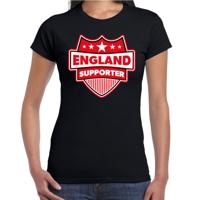 Engeland supporters t-shirt - zwart - voor dames - England - landen shirts - kleding - sport