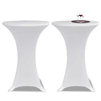 VidaXL Statafelhoes stretch ø60cm wit (2 stuks)