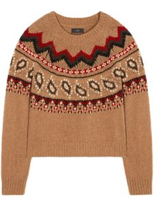 Alanui pull Antarctic Circle en jacquard - Marron