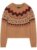 Alanui pull Antarctic Circle en jacquard - Marron