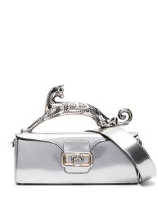 Lanvin sac cabas Pencil Cat en cuir - Argent