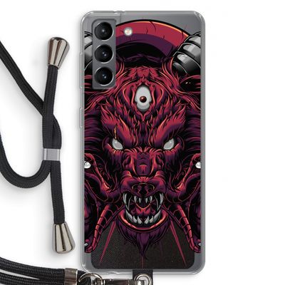 Hell Hound and Serpents: Samsung Galaxy S21 Transparant Hoesje met koord