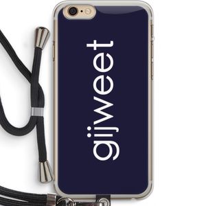 Gijweet: iPhone 6 PLUS / 6S PLUS Transparant Hoesje met koord