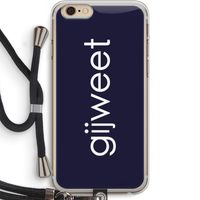 Gijweet: iPhone 6 PLUS / 6S PLUS Transparant Hoesje met koord