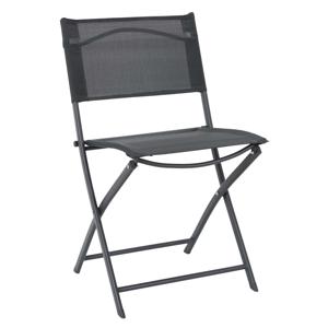 Home Deco Factory camping buiten klapstoel - aluminium - donkergrijs - L46 x B50 x H80 cm