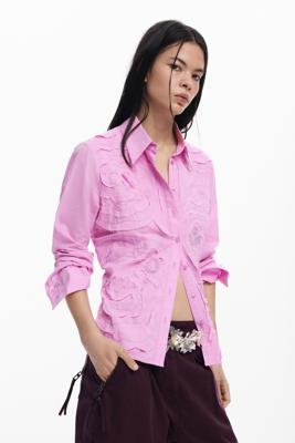 Overhemd met geborduurde golven - RED - XL