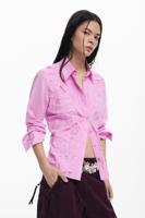 Overhemd met geborduurde golven - RED - XL