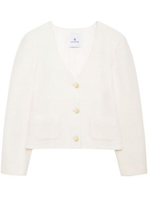 ANINE BING cardigan Anitta à col v - Blanc