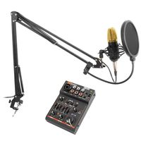 Vonyx CMS400B studiomicrofoon met verstelbare arm en USB mixer - thumbnail