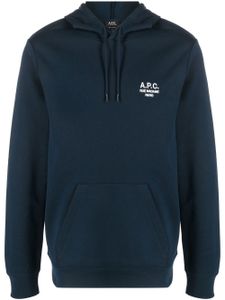 A.P.C. hoodie Marvin à logo imprimé - Bleu