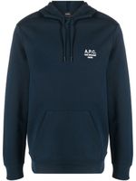 A.P.C. hoodie Marvin à logo imprimé - Bleu