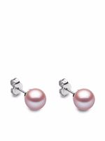 Yoko London puces d'oreilles Classic 8 mm en or blanc 18ct ornées de perles d'eau douce - Argent - thumbnail