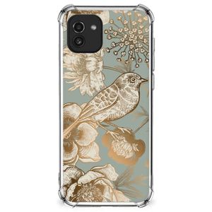 Case voor Samsung Galaxy A03 Vintage Bird Flowers