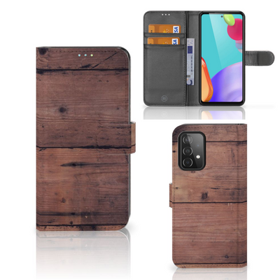 Samsung Galaxy A52 Book Style Case Old Wood Samsung Galaxy A52 Book Style Case Old Wood