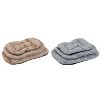 Hondenbed Home ESPRIT Bruin Grijs Kameel Lichtgrijs Donker grijs 90 X 63 X 10 CM 2 Stuks