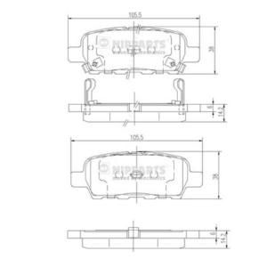 Nipparts Remblokset J3611044