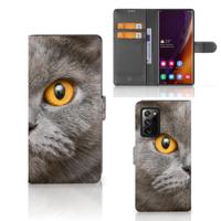 Telefoonhoesje | Met pasjeshouder | Samsung Galaxy Note20 Ultra Britse Korthaar