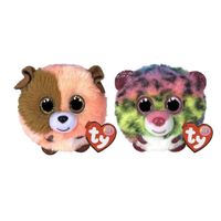 Ty - Knuffel - Teeny Puffies - Mandarin Dog & Dotty Leopard - thumbnail
