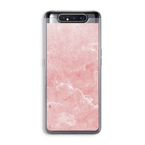 Roze marmer: Samsung Galaxy A80 Transparant Hoesje