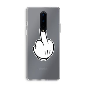 Middle finger white: OnePlus 8 Transparant Hoesje