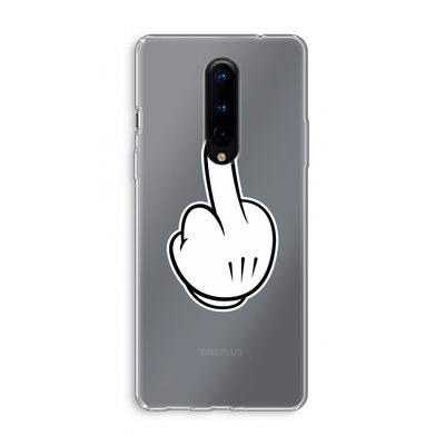 Middle finger white: OnePlus 8 Transparant Hoesje