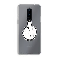 Middle finger white: OnePlus 8 Transparant Hoesje